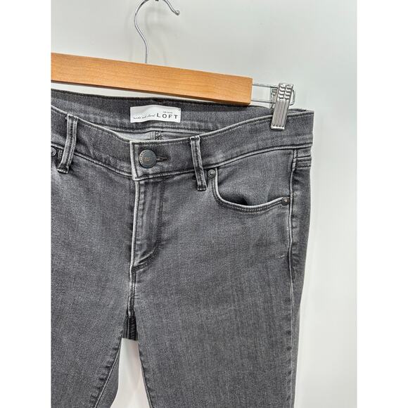 Loft Modern Skinny Gray Wash 5 Pocket Denim Stretch Jeans Womens Size 4 - Picture 4 of 9